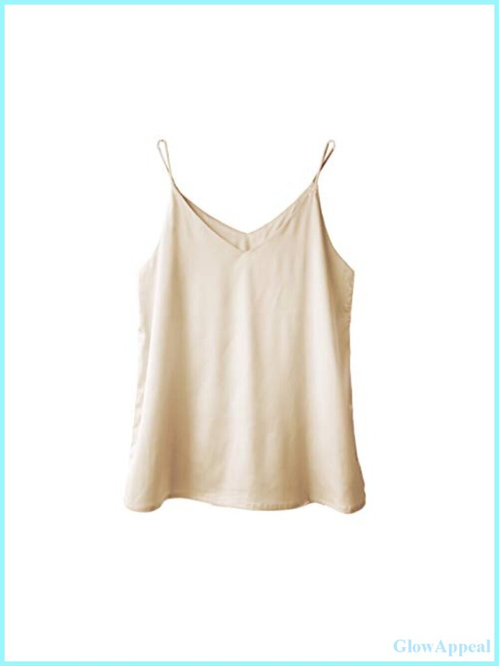 Silk Satin V-Neck Spaghetti Strap Camisole Tank Top Sleeveless Blouse